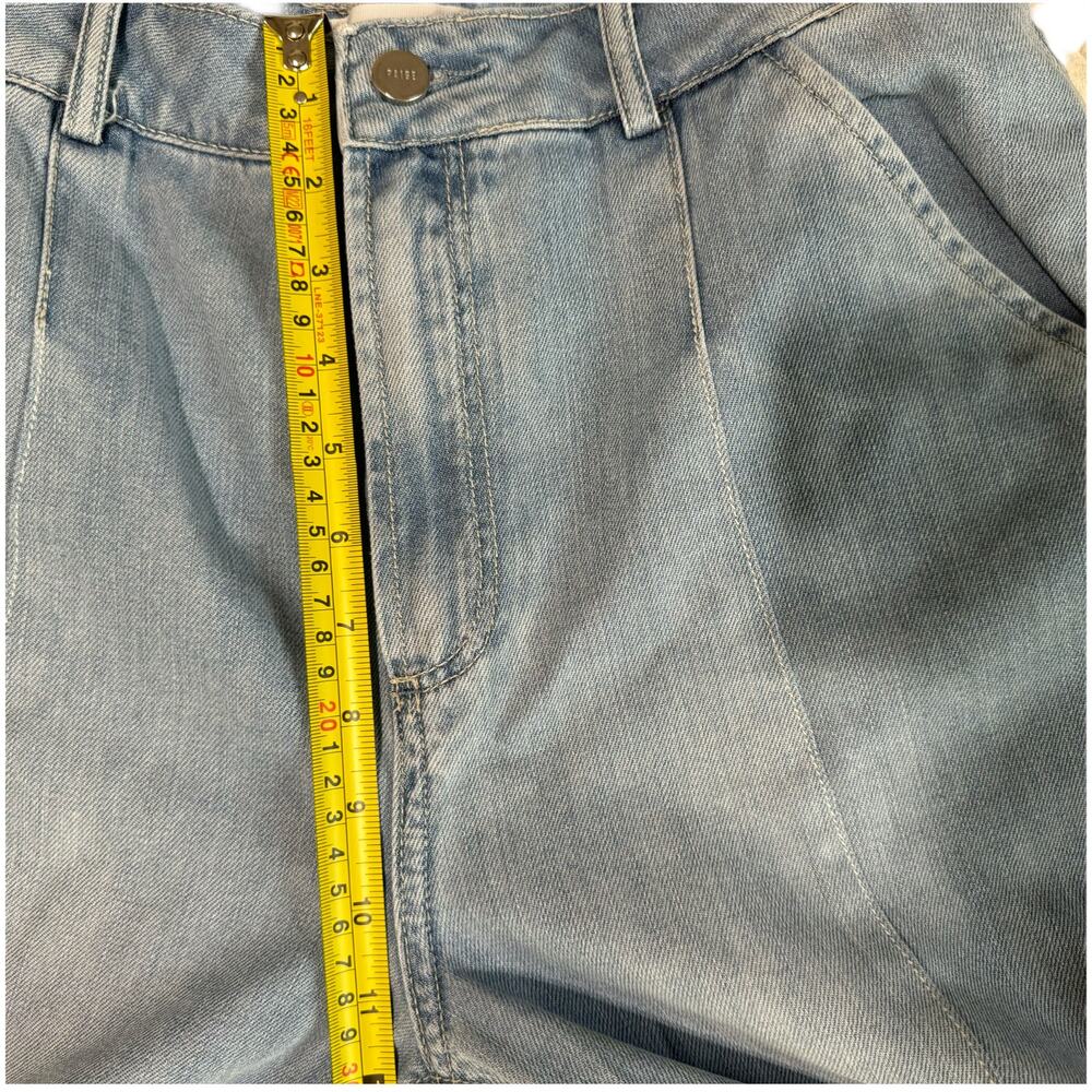 PAIGE Denim Clarice Culotte Jeans Light Fauna Blue Wash Size 28 Cropped Wide Leg - Picture 8 of 13